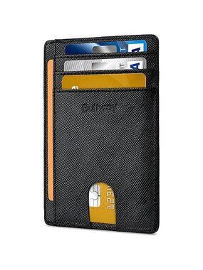 Buffway Slim Minimalist Front Pocket RFID Blocking Leather Wallets for Men Women
